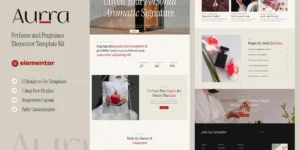 Aurra – Perfume & Fragrance Elementor Template Kit